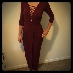 Maroon Sabora Dress